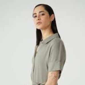 NWOT Vallier Ginza Dress in Khaki Green - Size Small